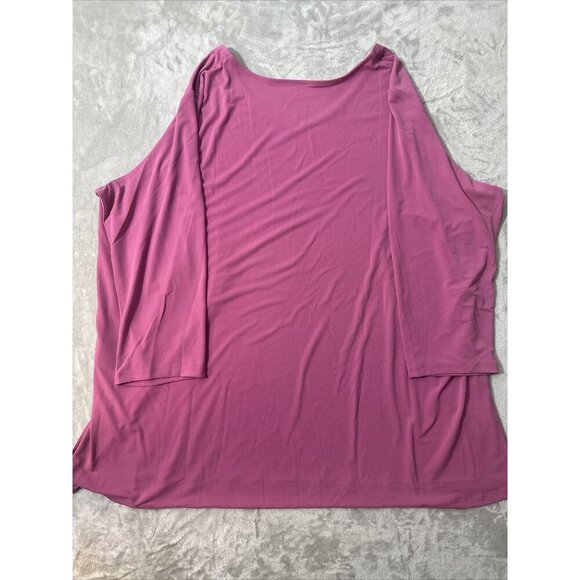 Women’s Susan Graver Modern Essential Blouse Pink Plus Size 3X - Picture 10 of 11